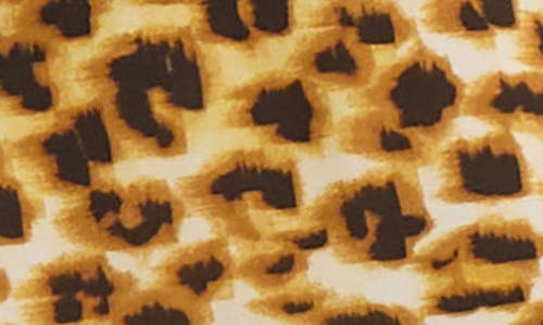 Kasper Tiered Ruffle Bell Sleeve Chiffon Top In Animal Print