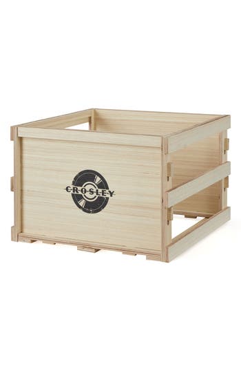 Crosley Radio Square Record Storage Crate In Natural