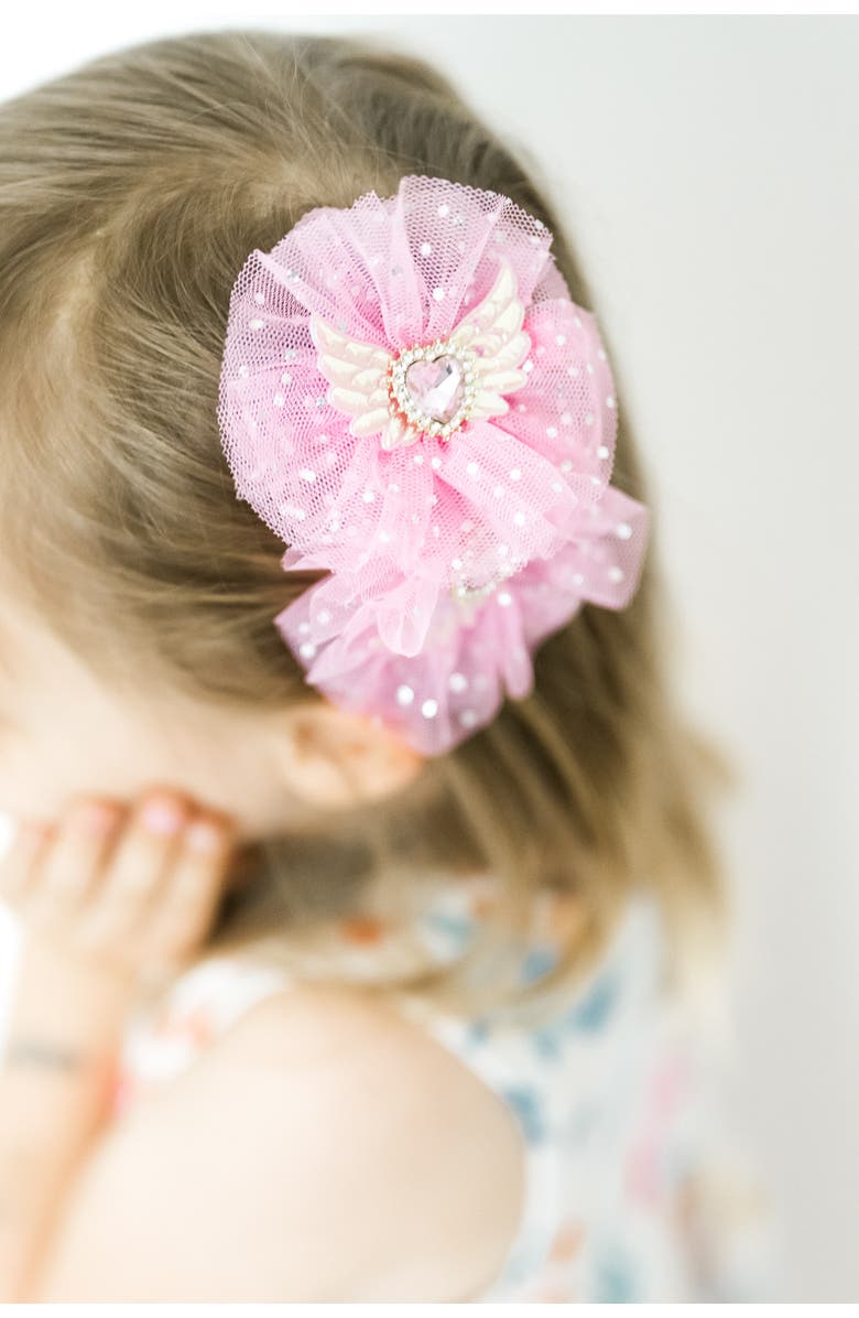 Puttisu 2pc Angel Sparkle Wings Clip Set, Alternate, color, Rose Pink