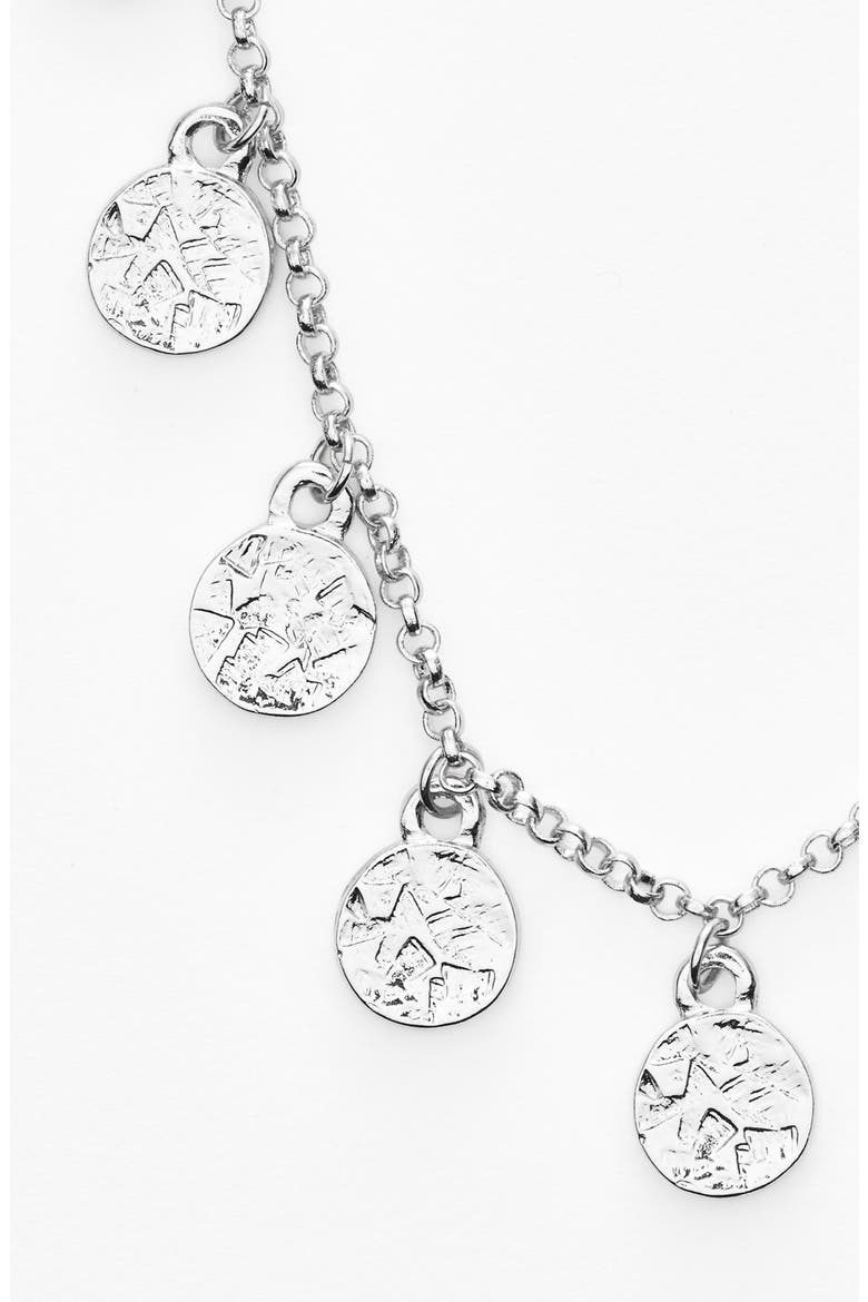 Disc Collar Necklace, Alternate, color, SILVER