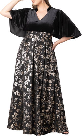 Radiant Opulence Mixed Media Ballgown