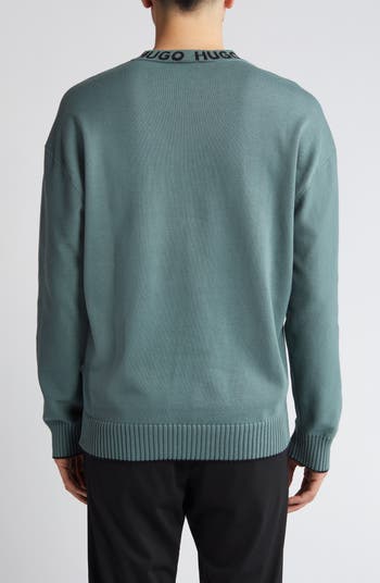 Smarlo Oversize Logo Collar Crewneck Sweater