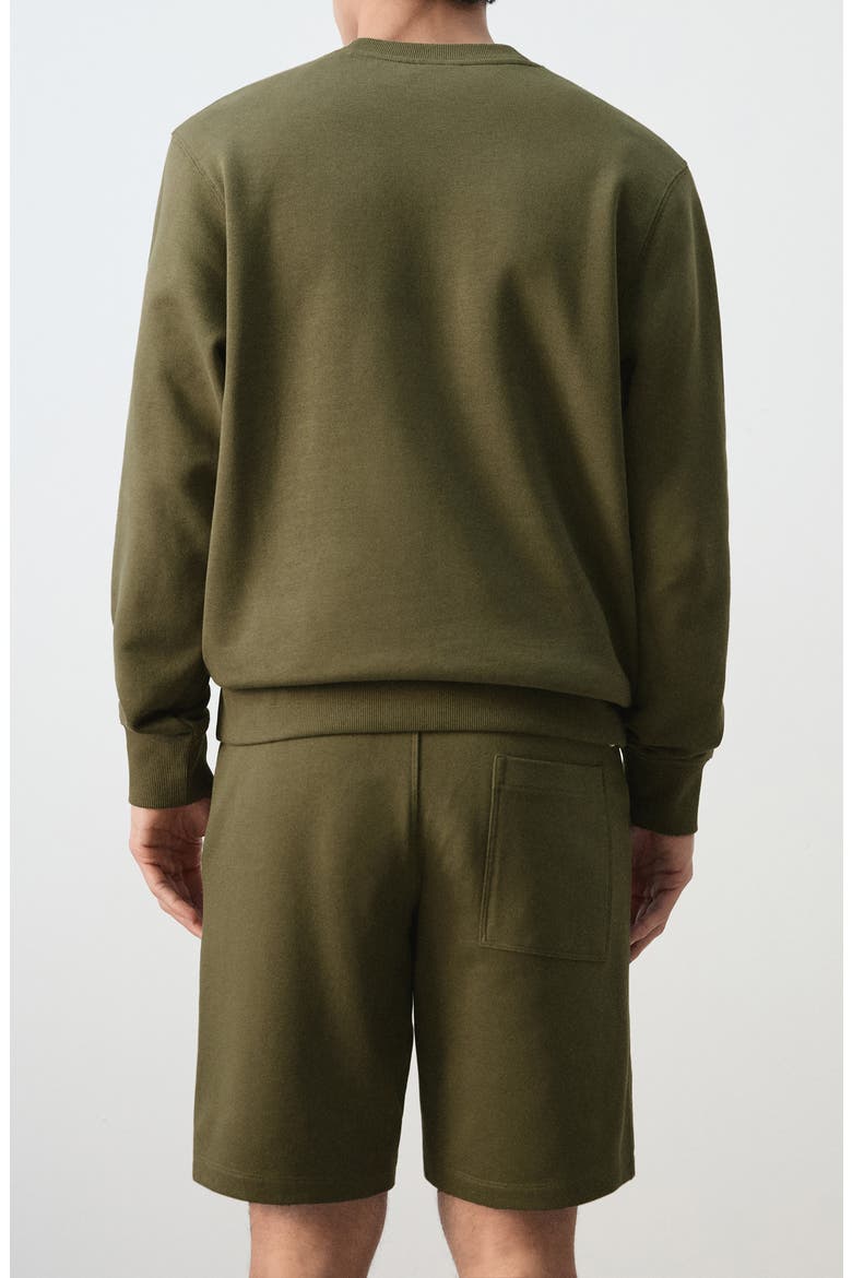 Regular Fit Cotton Sweatshirt, Alternate, color, DARK GREEN