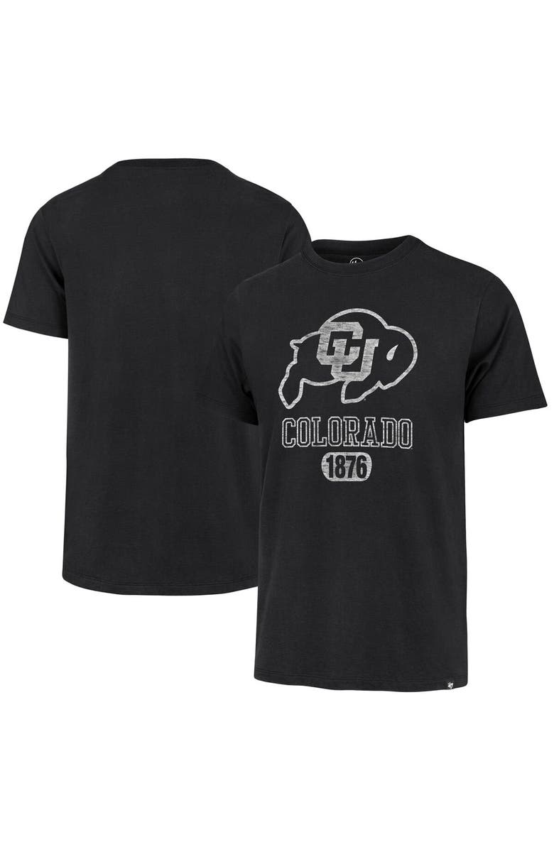 '47 Men's '47  Black Colorado Buffaloes 1876 Primary Logo Franklin T-Shirt, Main, color, 