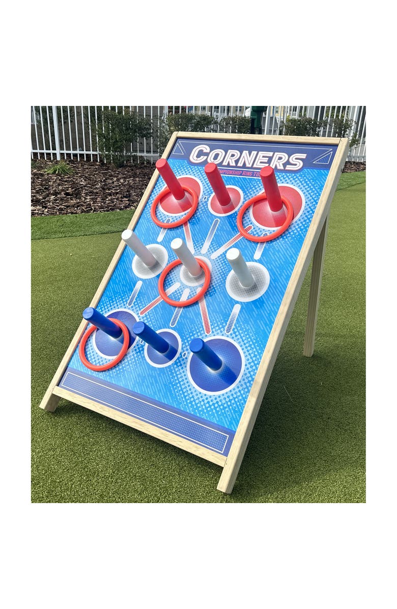 Corners Championship Ring Toss Indoor and Outdoor Play Ring Set, Alternate, color, Multicolored