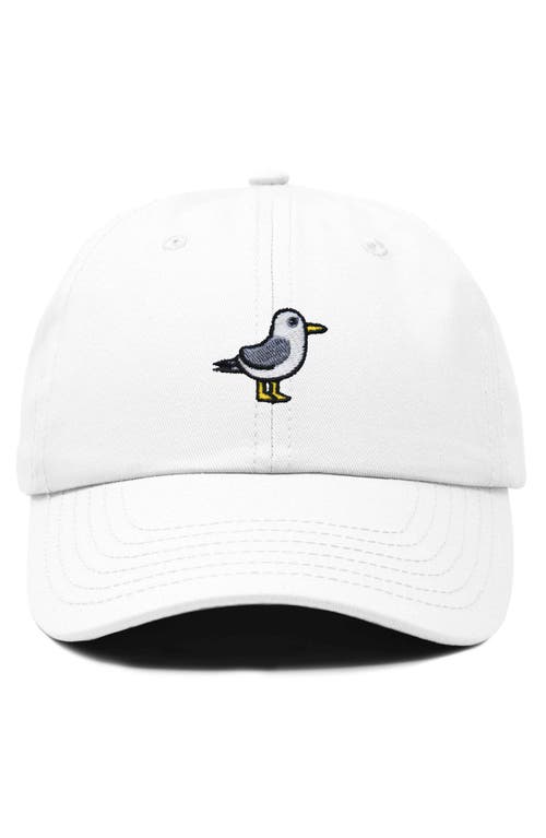 Dalix Seagull Embroidered Everyday Cap In White
