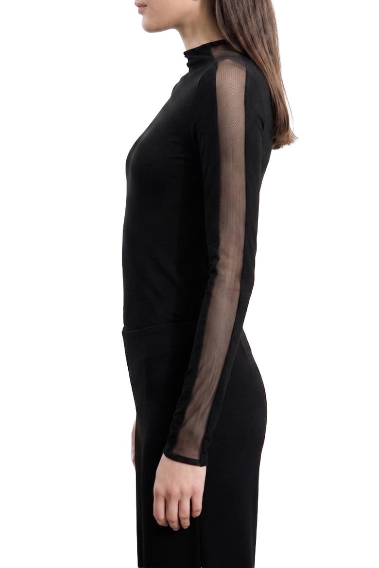 Suma Mock Neck Top, Alternate, color, BLACK