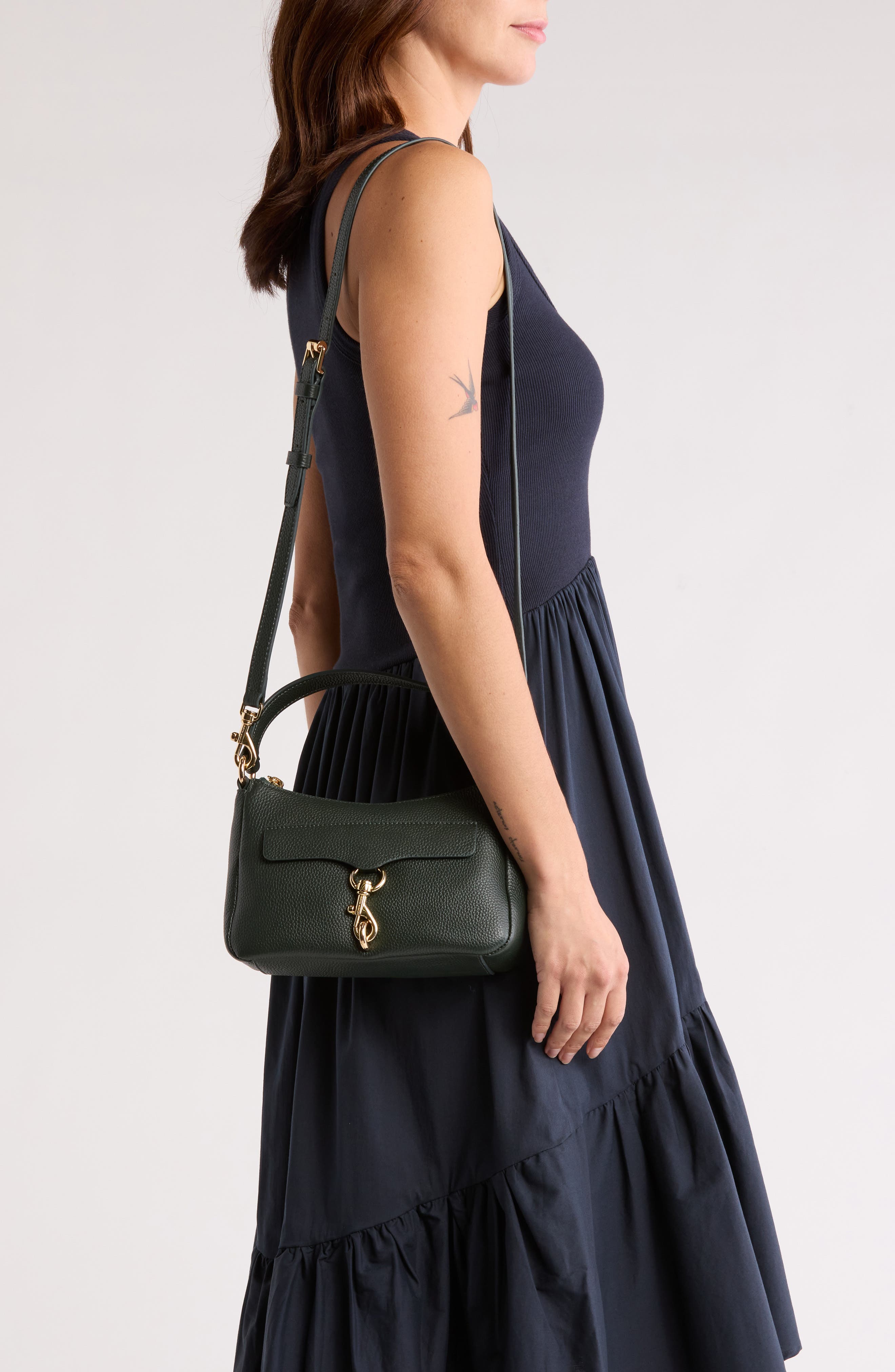 Rebecca Minkoff Megan Mini Leather Shoulder Bag, Alternate, color, 