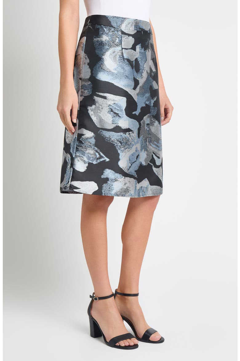 Abstract Floral A-Line Skirt, Alternate, color, DAWN/ GRANITE/ LUNAR ROCK
