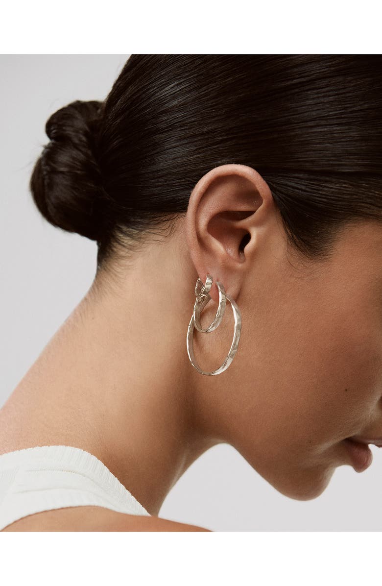 Monica Vinader Large Siren Muse Wave Hoop Earrings, Alternate, color,