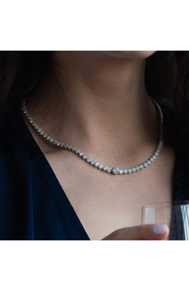 Bearfruit Jewelry Celeste Tennis Necklace, Bracelet & Earring Set, Alternate, color, Silver