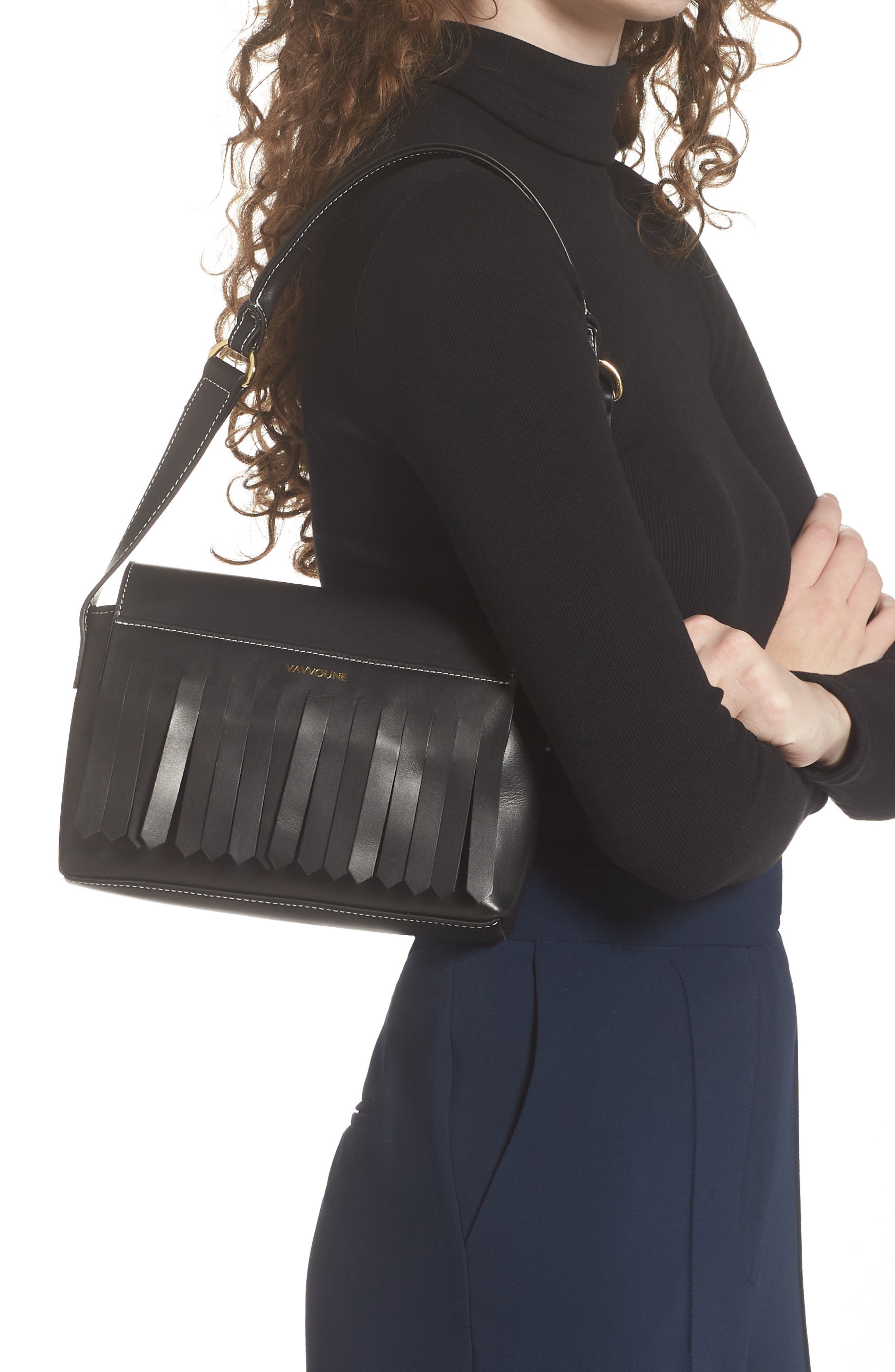 Vavvoune Claret Leather Bag, Alternate, color, 