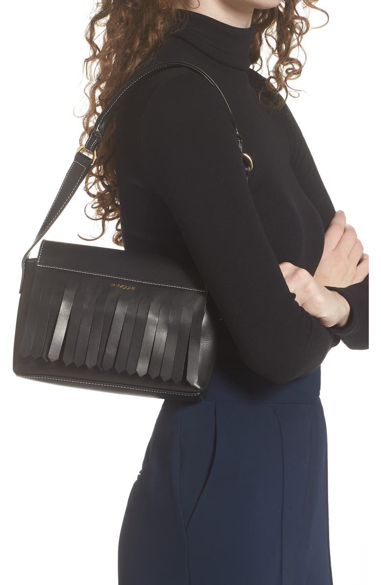 Vavvoune Claret Leather Bag, Alternate, color,