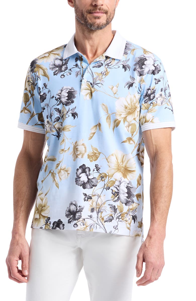 Robert Graham Milson Floral Polo, Main, color, Multi