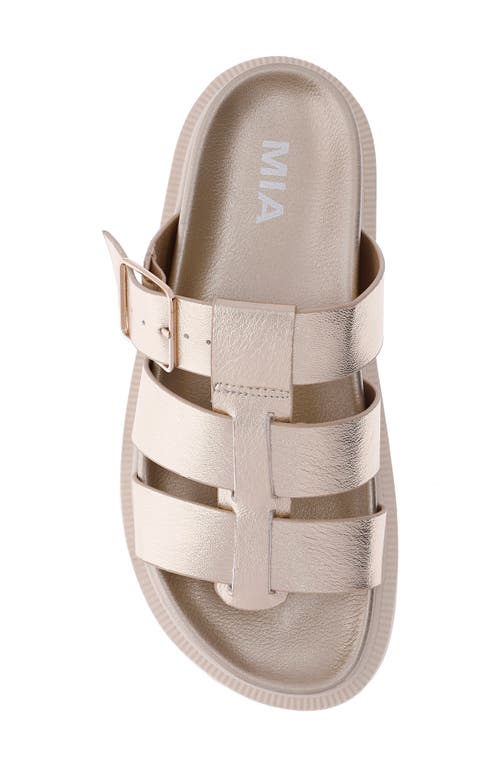 Mia Geni Slide Sandal In Gold