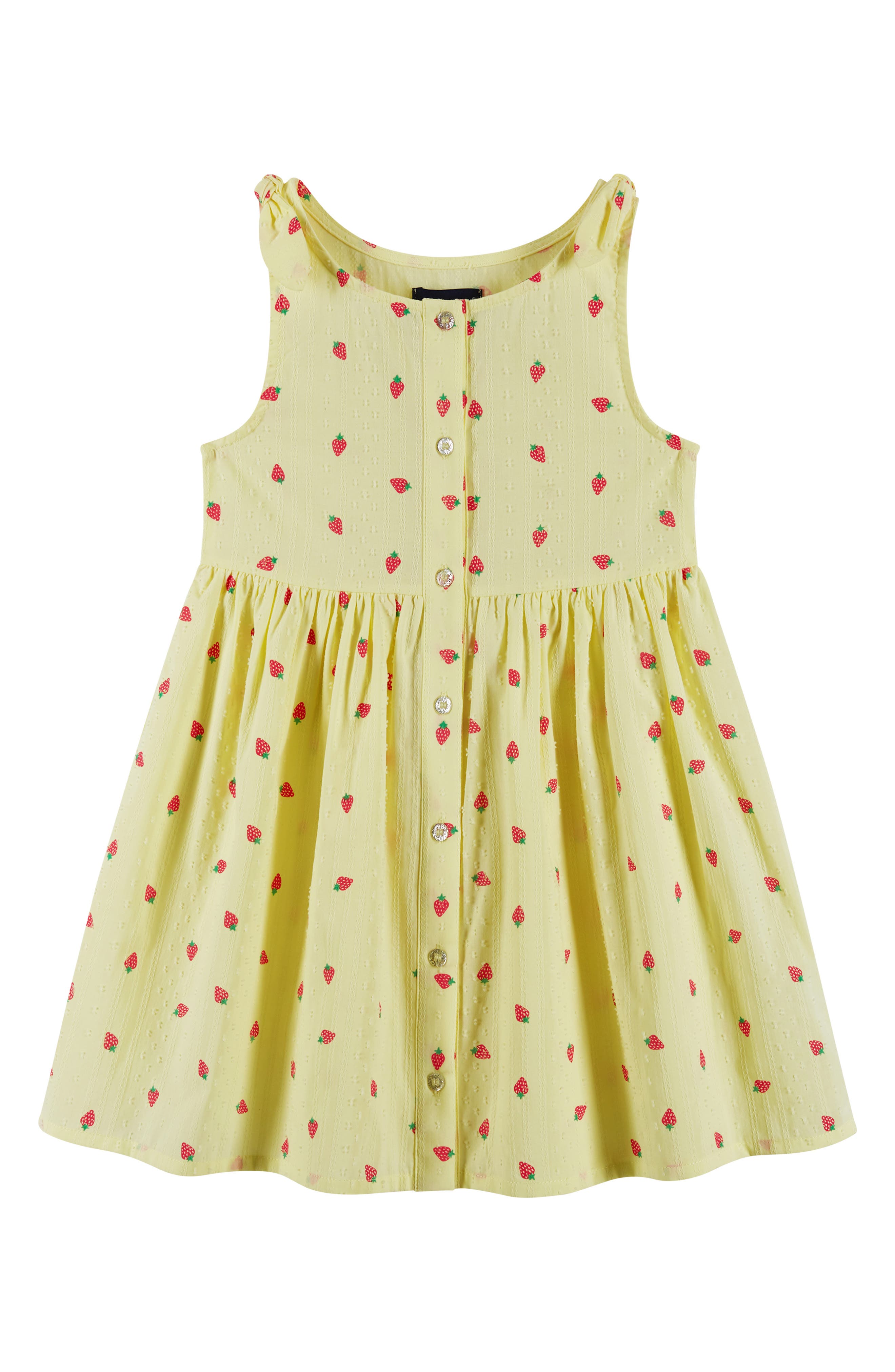 Andy & Evan Kids' Strawberry Sleeveless Button-Up Dress
