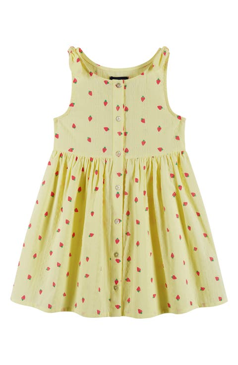 Kids' Strawberry Sleeveless Button-Up Dress (Toddler & Little Kid)