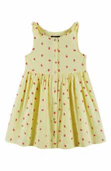 Andy & Evan Kids' Strawberry Sleeveless Button-Up Dress