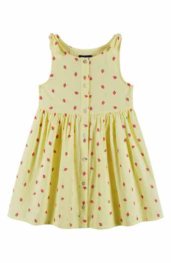 Andy & Evan Kids' Strawberry Sleeveless Button-Up Dress