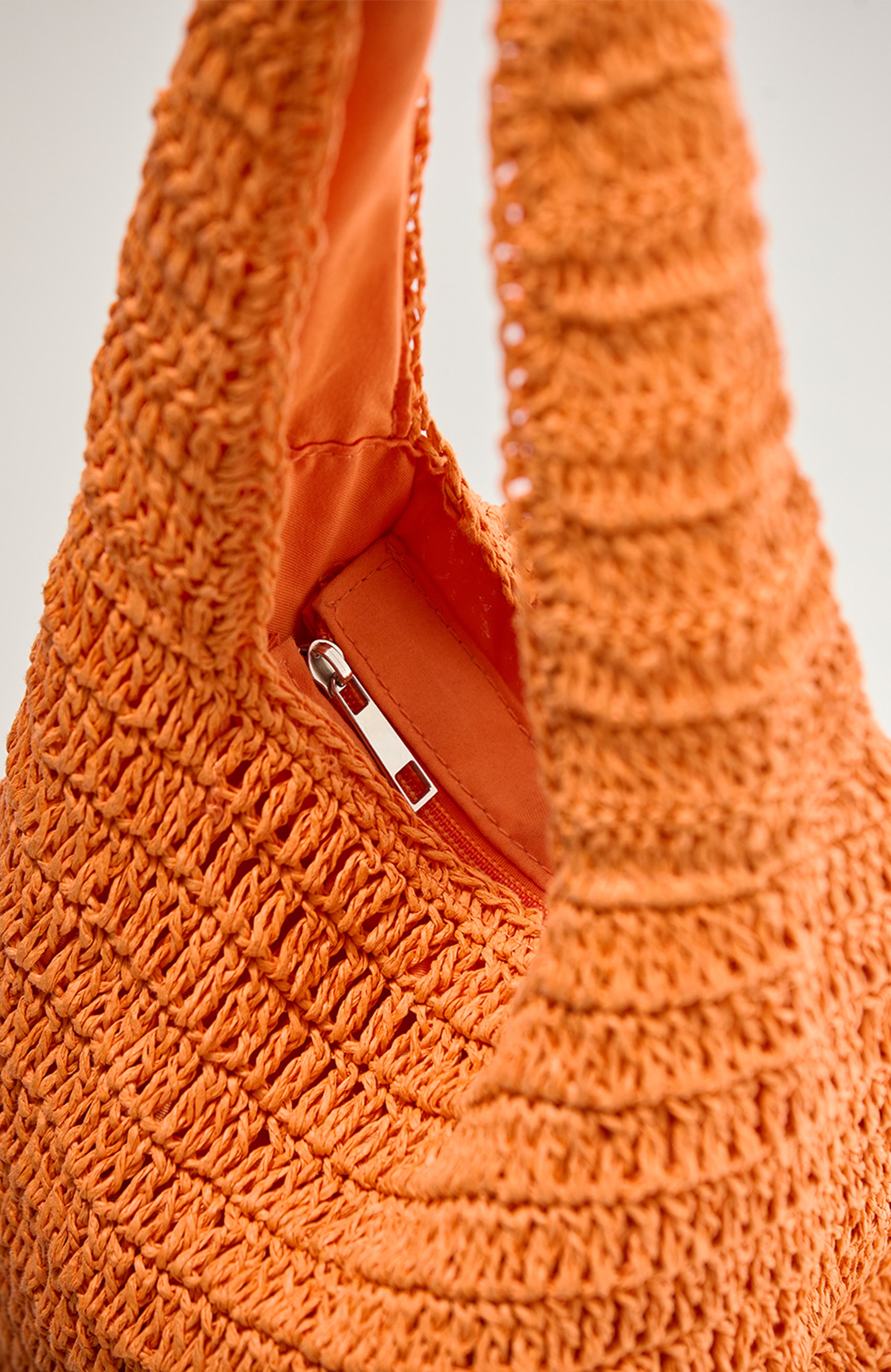 CRESCENT Solid Weave Bag, Alternate, color, Orange