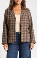 Wit & Wisdom Plaid Three-Button Blazer