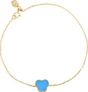 EFFY 14K Gold Plated Sterling Silver Enamel Butterfly Charm Bracelet
