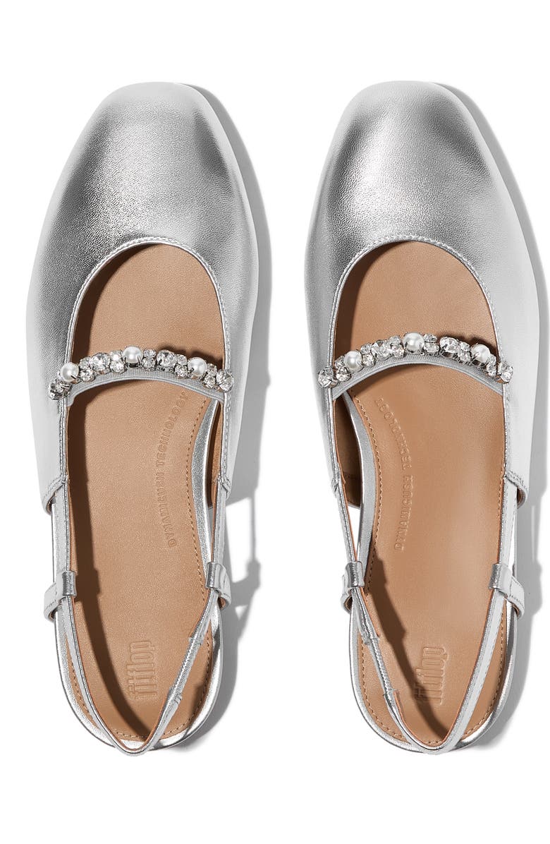 FitFlop Delicato Pearl-Crys Slingback, Alternate, color, Black