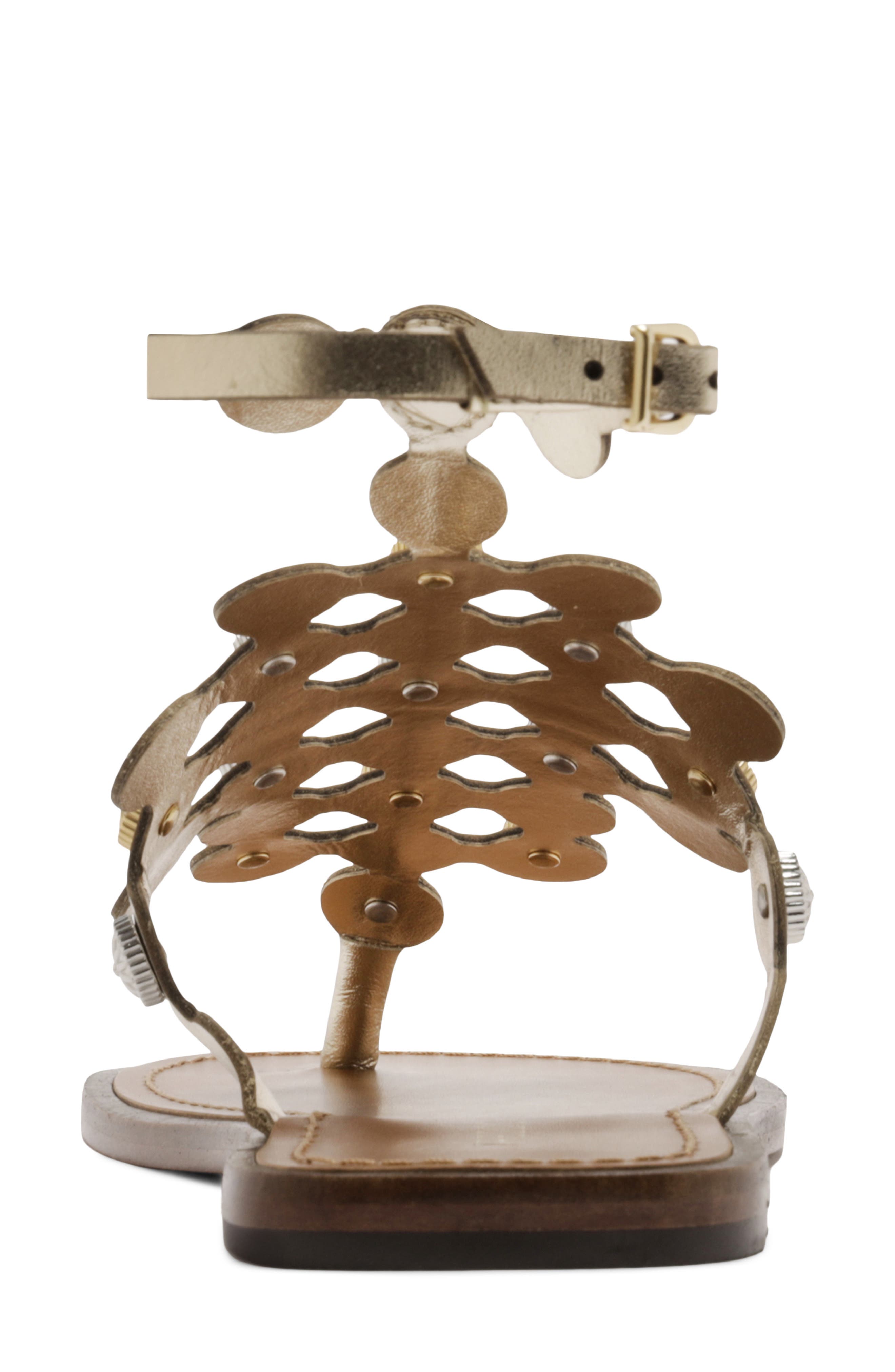 Arezzo Haven Ankle Strap Sandal, Alternate, color, Platino