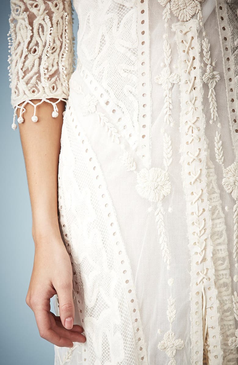 Topshop Kate Moss for Topshop Crochet Lace Maxi Dress, Alternate, color, 