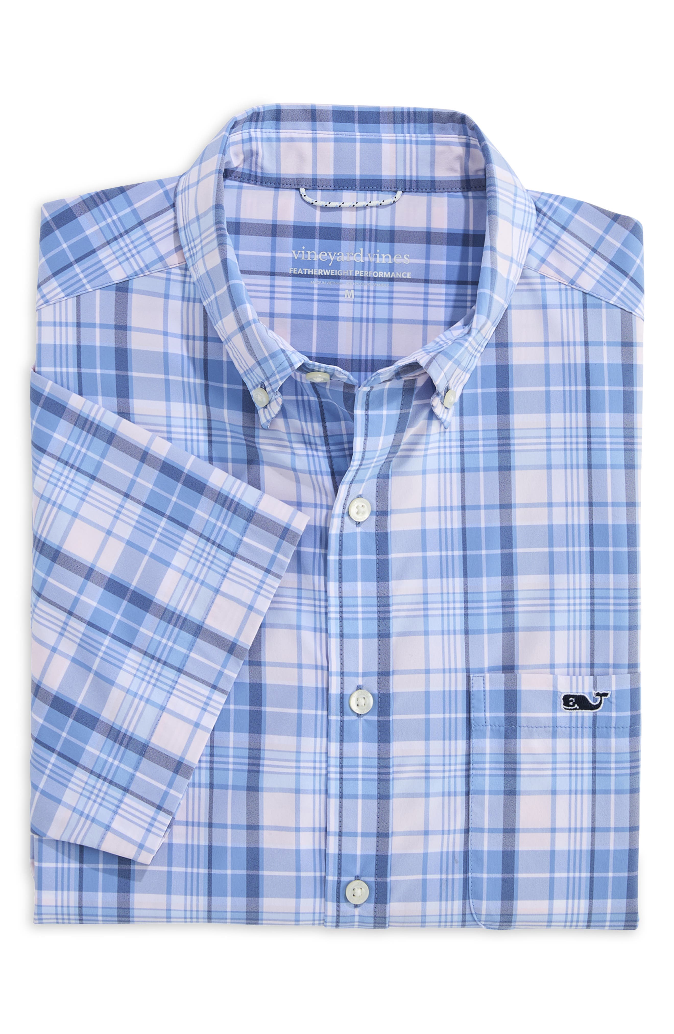 Plaid Short Sleeve UPF 30+ Button-Down Shirt - image 4