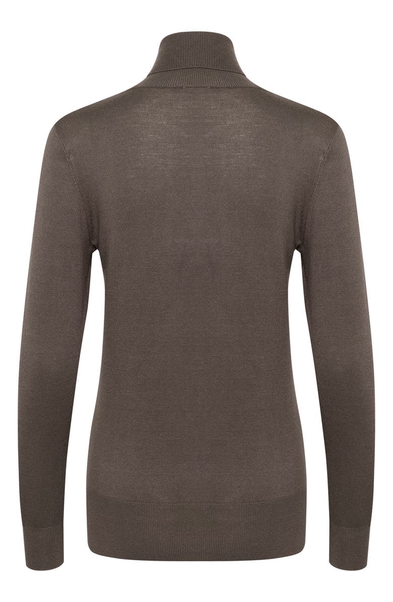 Kaffe KAastrid Roll Neck Jumper, Alternate, color, Major Brown