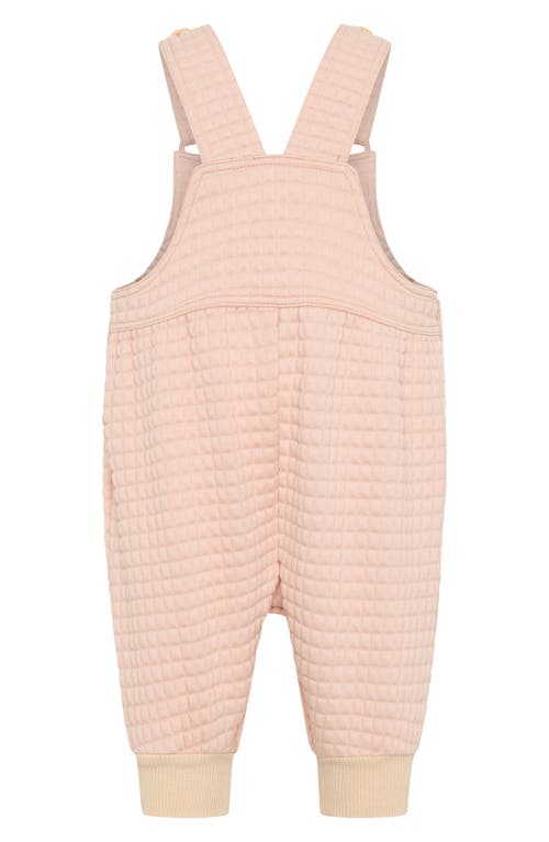 Tiny Tribe Waffle Knit Overalls In Pink