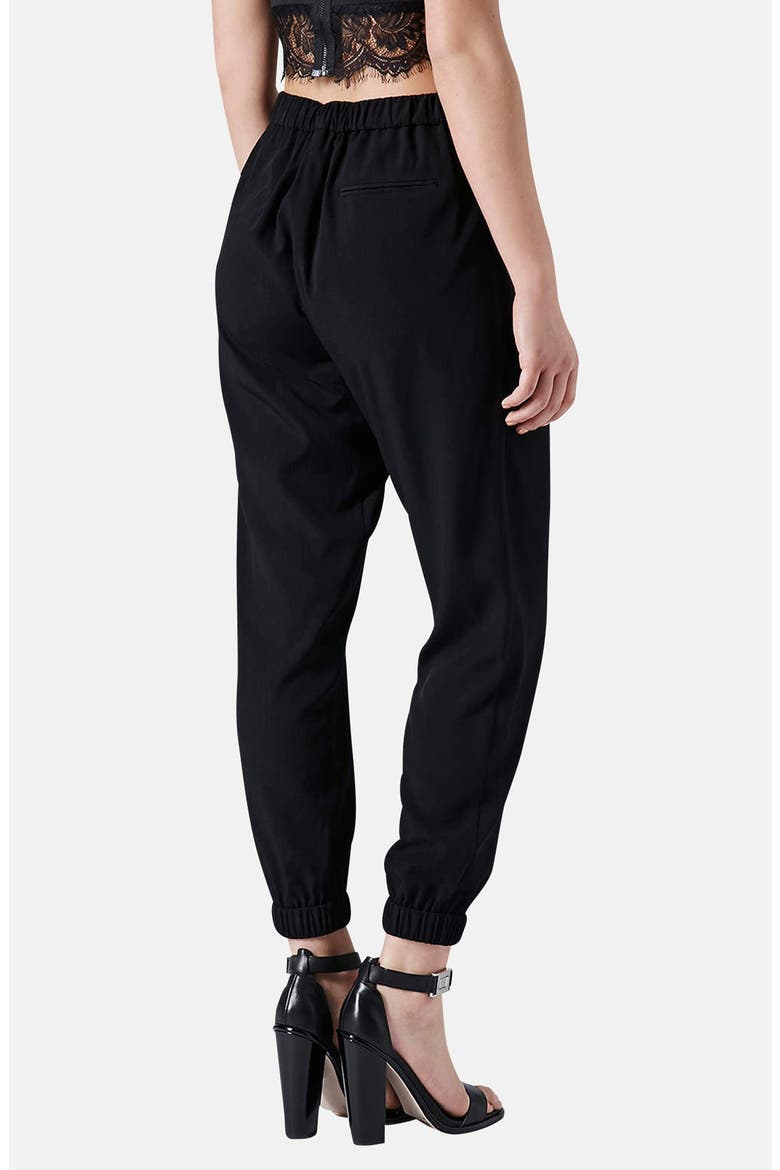 Wrap Detail Track Pants, Alternate, color, BLACK