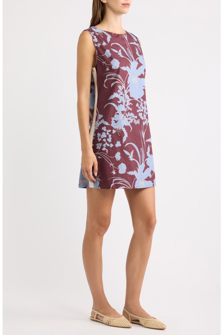 Elorna Sleeveless Minidress, Alternate, color, BURGUNDY FLORAL