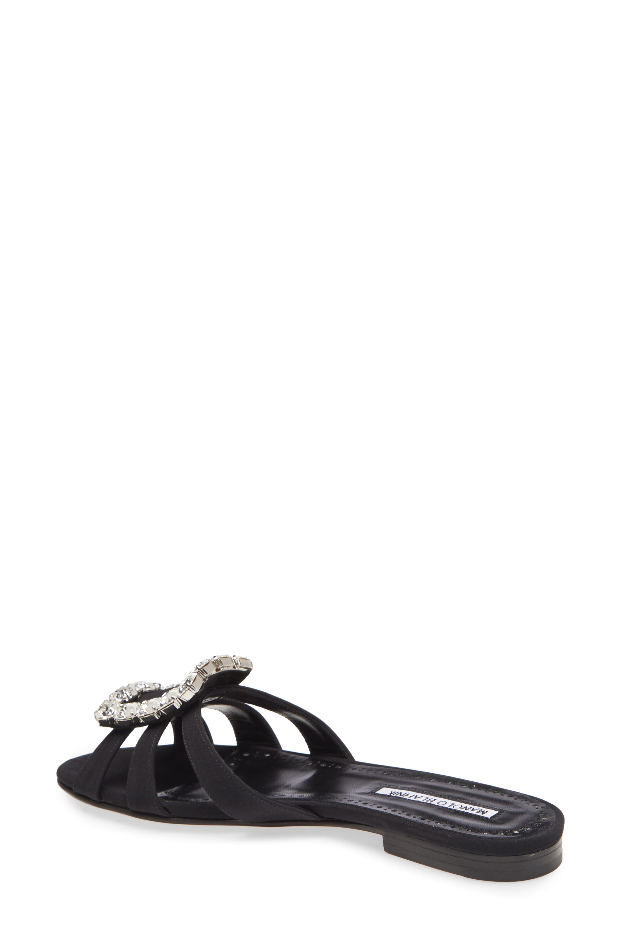 Manolo Blahnik Iluna Buckle Slide Sandal, Alternate, color, 