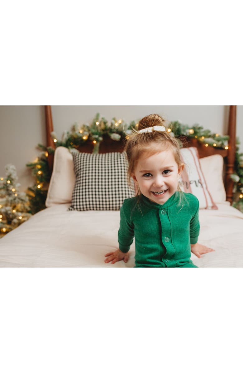 CITY THREADS Kids' Soft & Cozy Thermal One-Piece Union Christmas Outfit Suit, Alternate, color, Black