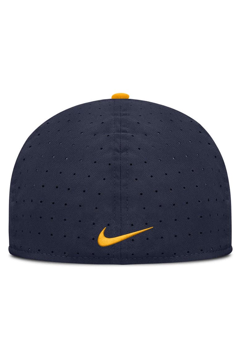 Men's Nike Navy West Virginia Mountaineers On-Field Dugout True Performance Fitted Hat, Alternate, color, Navy