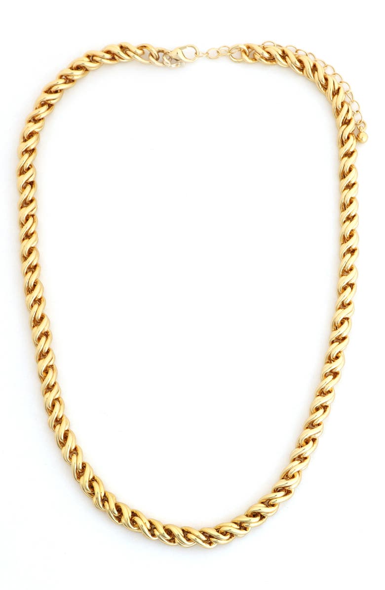 Panacea Round Link Necklace, Main, color, Gold