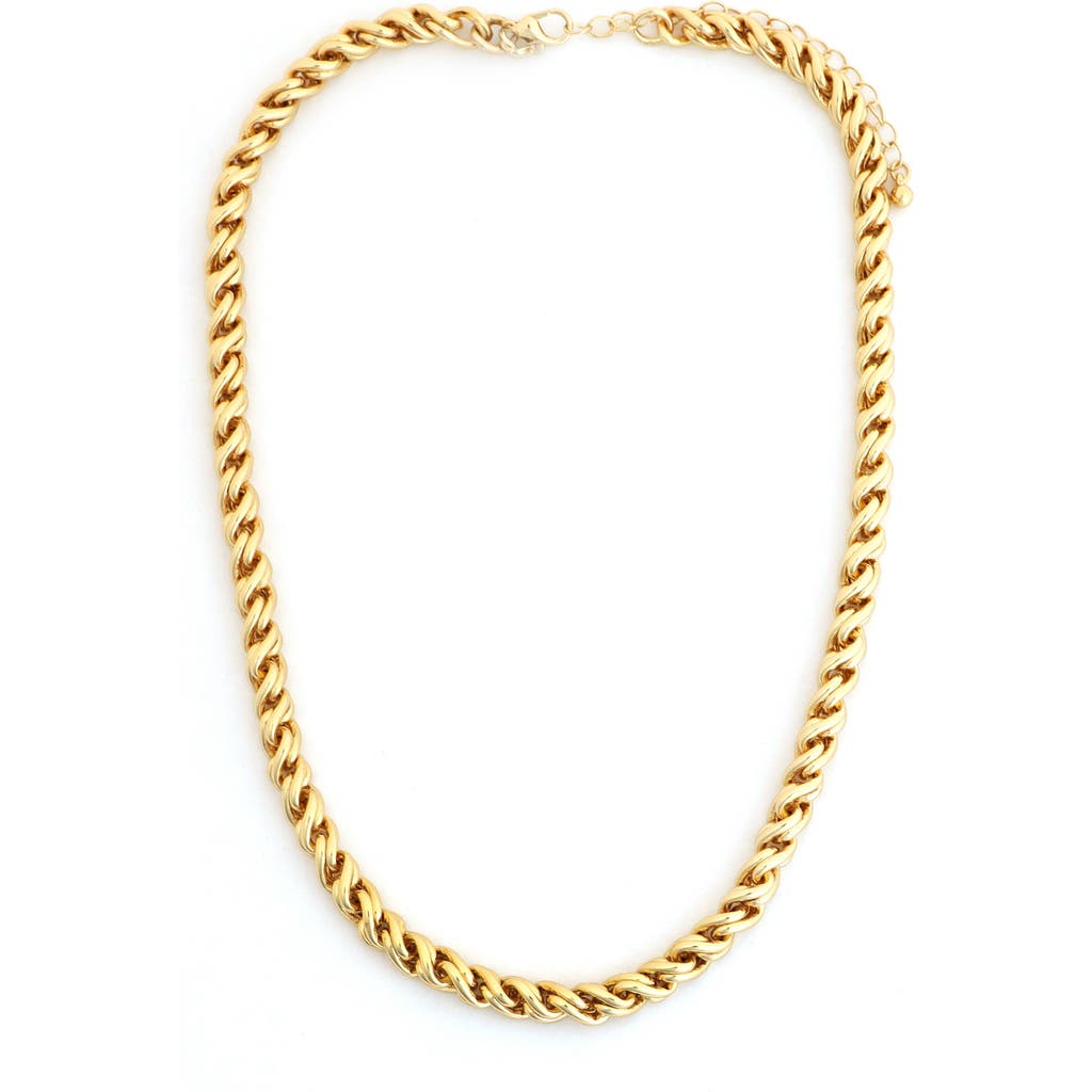 Panacea Round Link Necklace In Gold