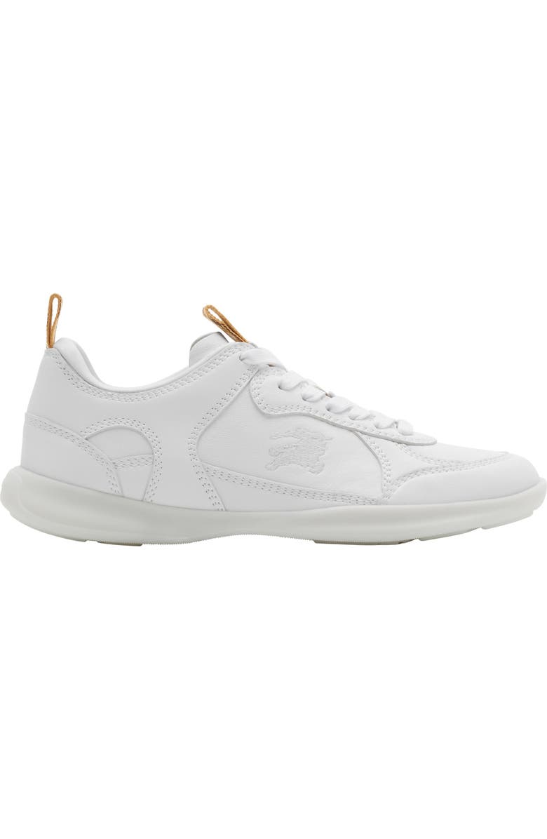 Burberry Leather Matrix Sneakers, Main, color, Optic White