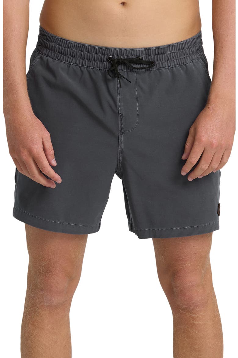 Every Other Day Layback Wave Washed Swim Trunks, Main, color, GRAYSTONE