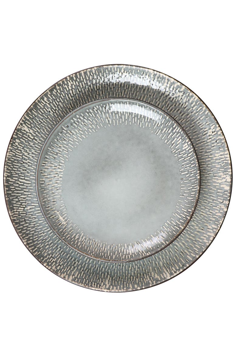 16 Piece Reactive Glaze Stoneware Dinnerware Set, Alternate, color, Grey