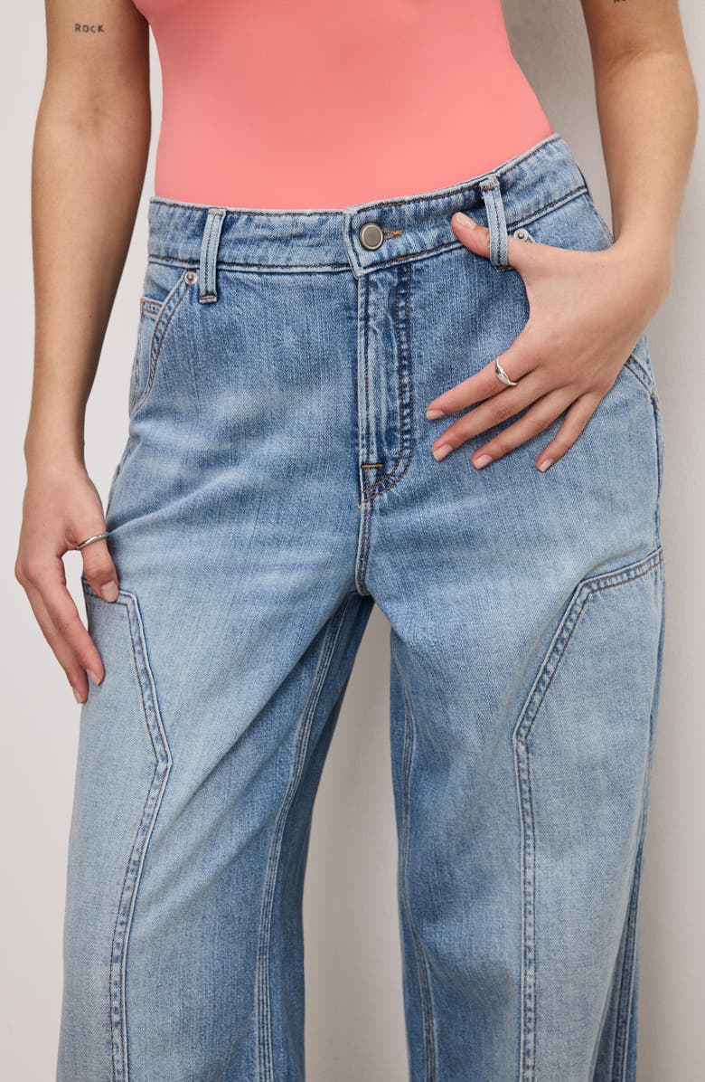 Good American Good Standard Ease Petite Carpenter Jeans, Alternate, color, Indigo879