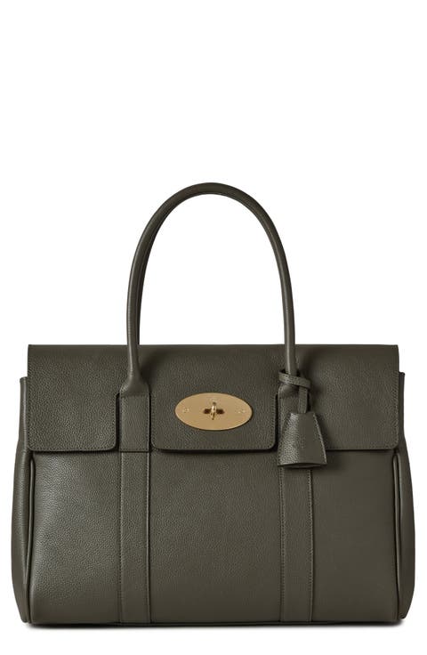 Bayswater Grained Leather Satchel