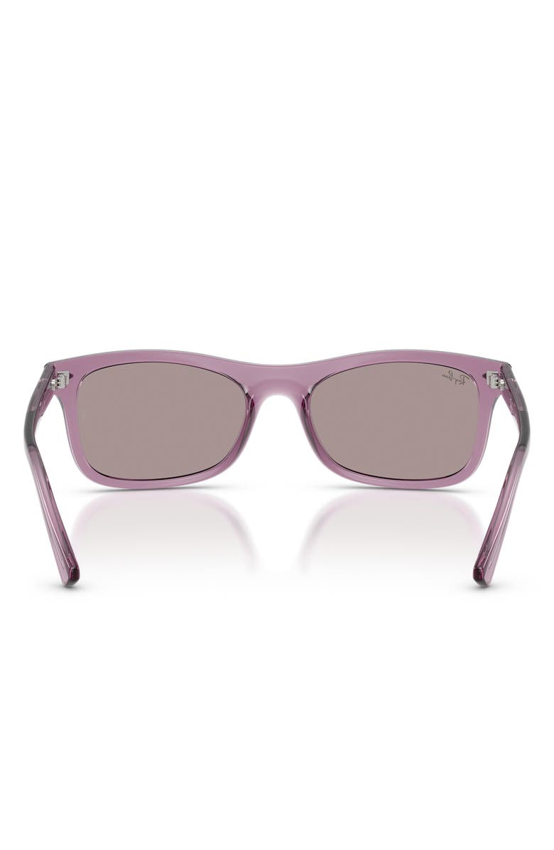 Ray-Ban 54mm Square Sunglasses, Alternate, color, Transparent Violet / Violet