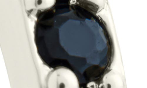 Sterling Forever Zadie Cz Everyday Hoop Earrings In Silver/black