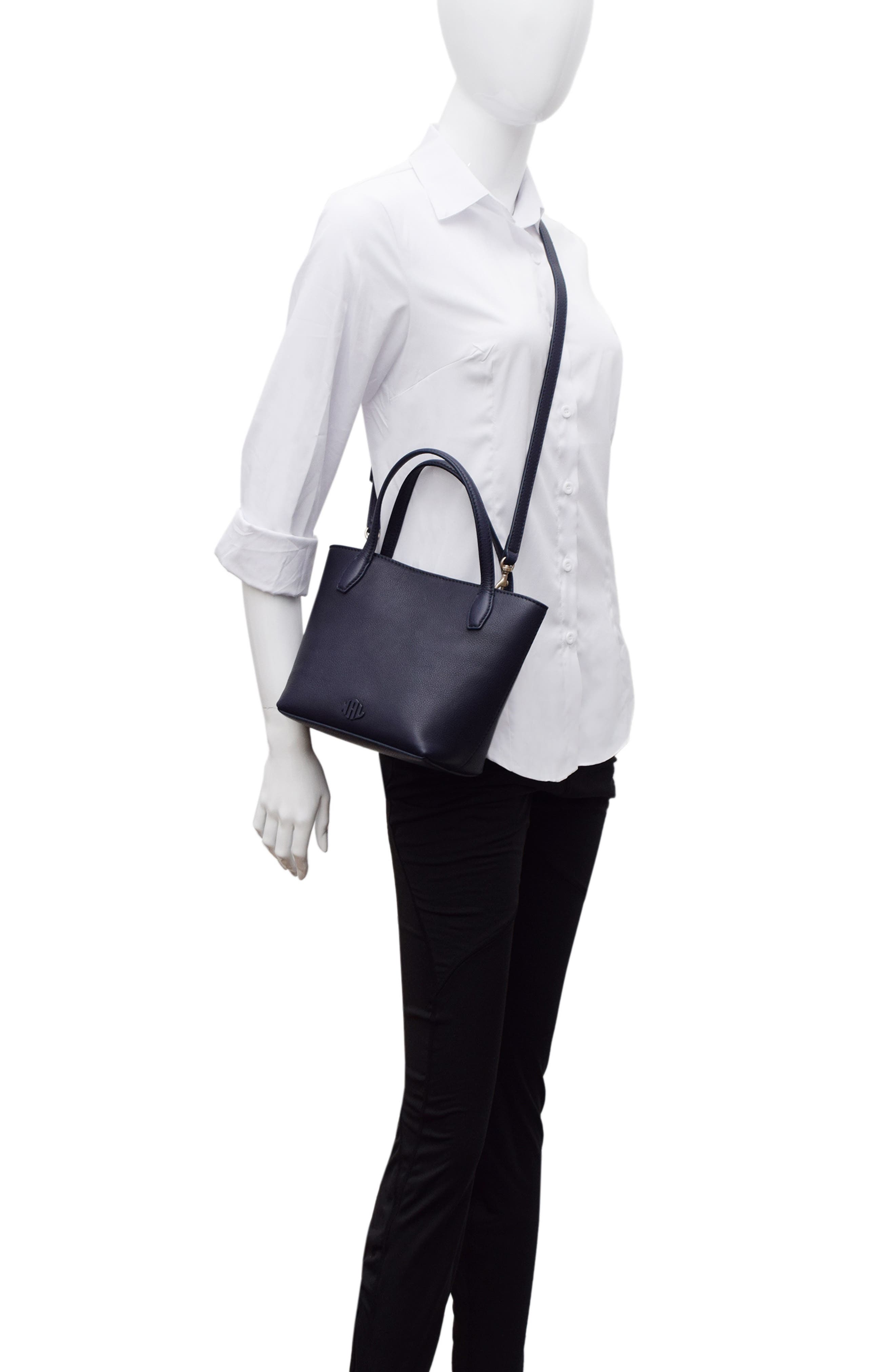 New Amsterdam Leatherworks Asher Leather Tote Bag, Alternate, color, Midnight