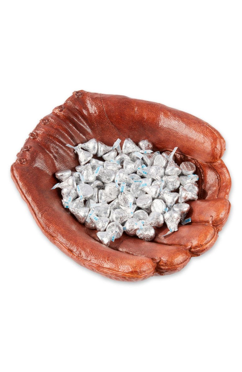 Bey-Berk Baseball Glove Trinket Bowl, Alternate, color, Brown