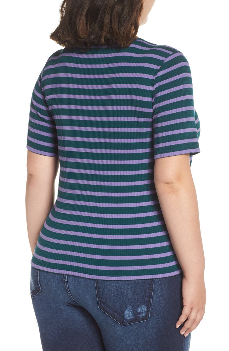 BP. Stripe Ribbed Tee, Alternate, color, 