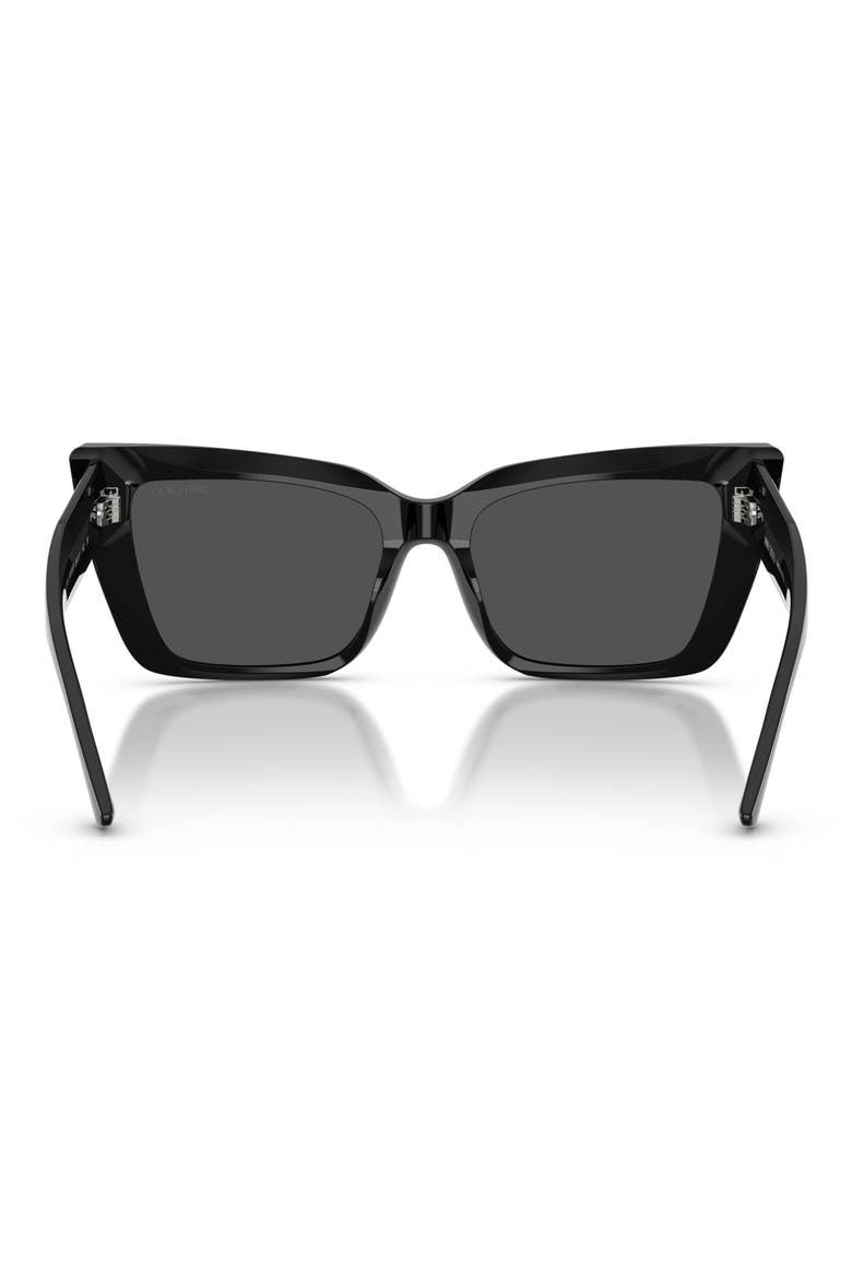 54mm Butterfly Sunglasses, Alternate, color, BLACK/ DARK GREY